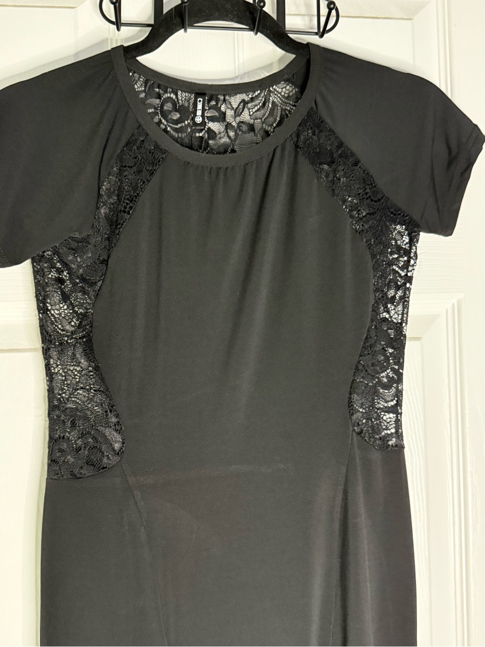 Practice Dance Dress Latin Ballroom Tango Lace Panels Black Medium NWT - Picture 5 of 9